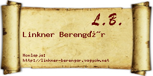 Linkner Berengár névjegykártya